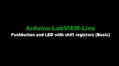  2. Pushbutton and LED with shift registers (Basic) | Arduino-LabVIEW-Linx  